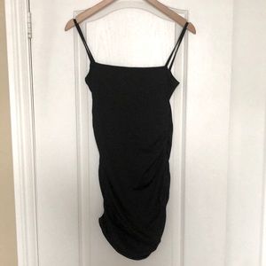 🍝 FREE WITH PURCHASE Stretch spaghetti strap ruched side dress NWOT
